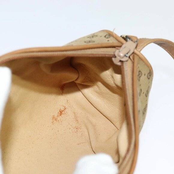 GUCCI Micro GG Canvas Shoulder Bag Vintage Beige Gold Auth BA4063 - Picture 12 of 16